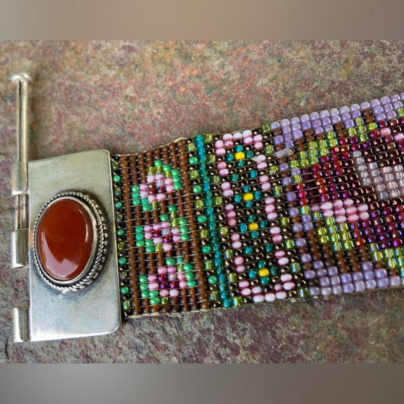 Chili Rose Beadz Beautiful Handmade Jenna Rose Bead & Sterling Silver Bracelet - Picture 5 of 11